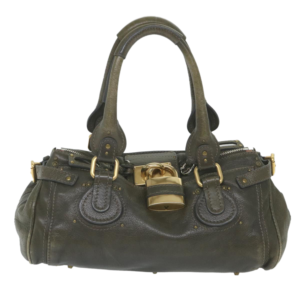 Chloe Paddington Hand Bag Leather Gray 03 08 51 5191 ep2419