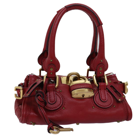 Chloe Paddington Mini Hand Bag Leather Red ep4030
