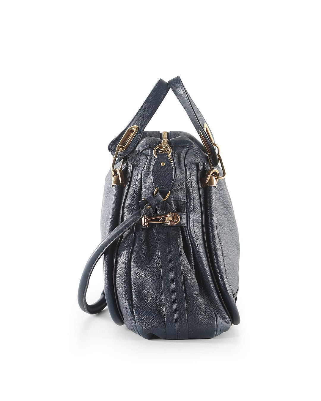 Chloe Blue Leather Paraty Shoulder Bag