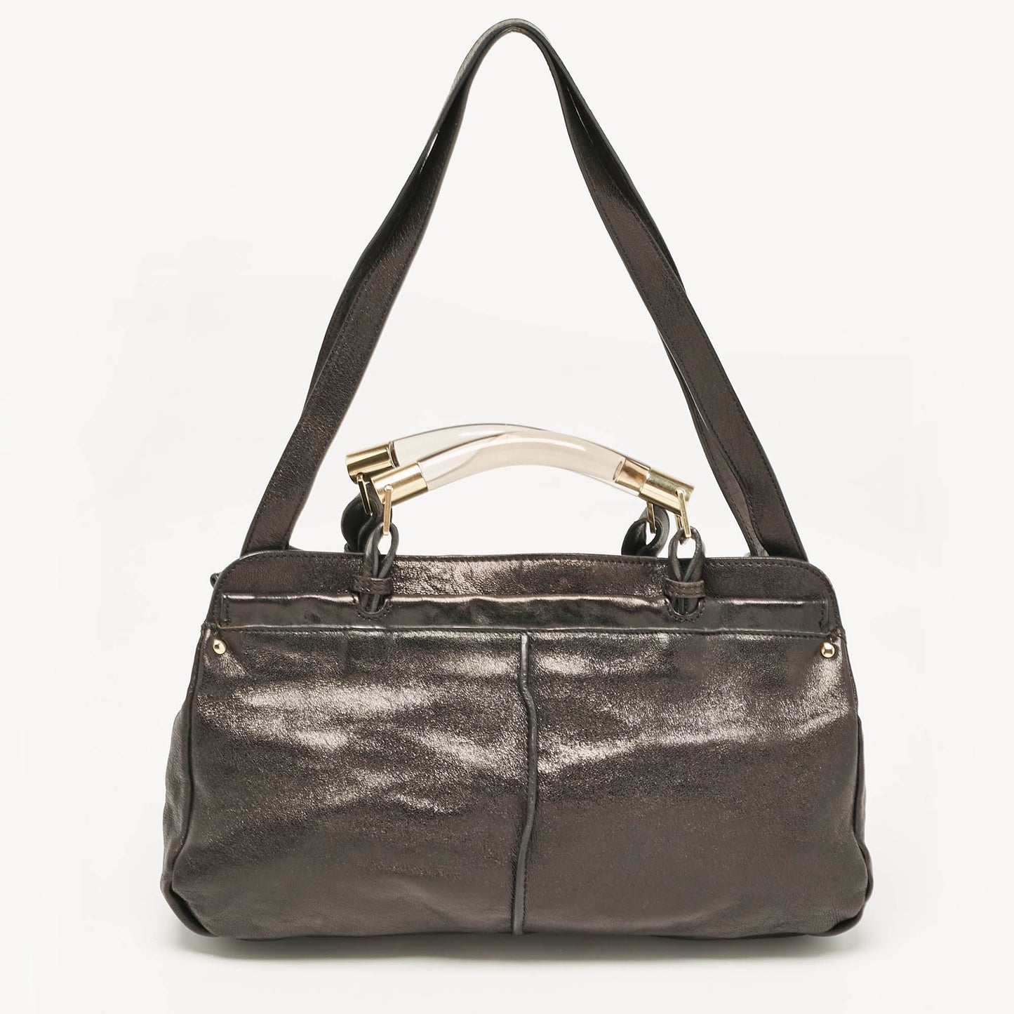 Chloe Black Leather Medium Saskia Satchel