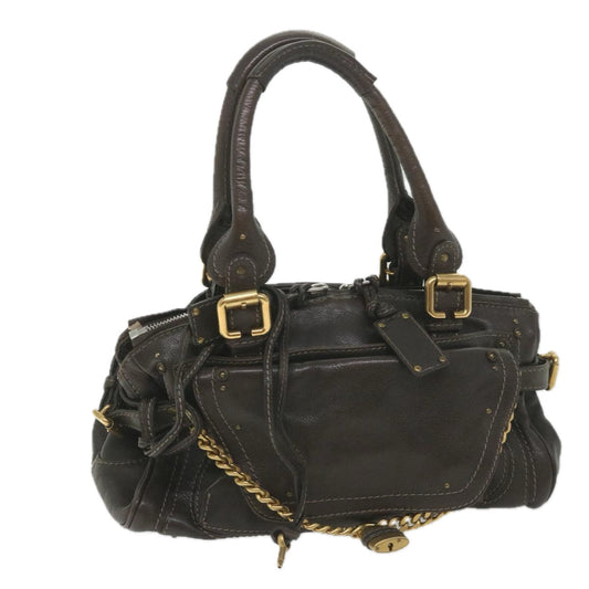 Chloe Paddington Hand Bag Leather Brown fm2802