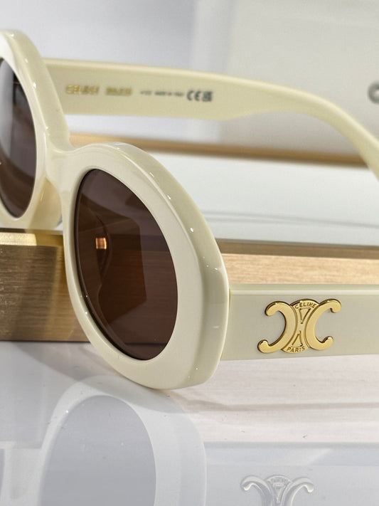 Celine TRIOMPHE SUNGLASSES 40194U IN IVORY ACETATE