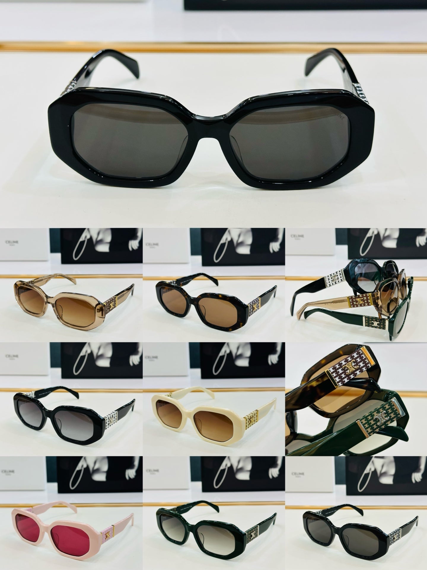Celine TRIOMPHE OVAL SUNGLASS CL40169 IN ACETATE