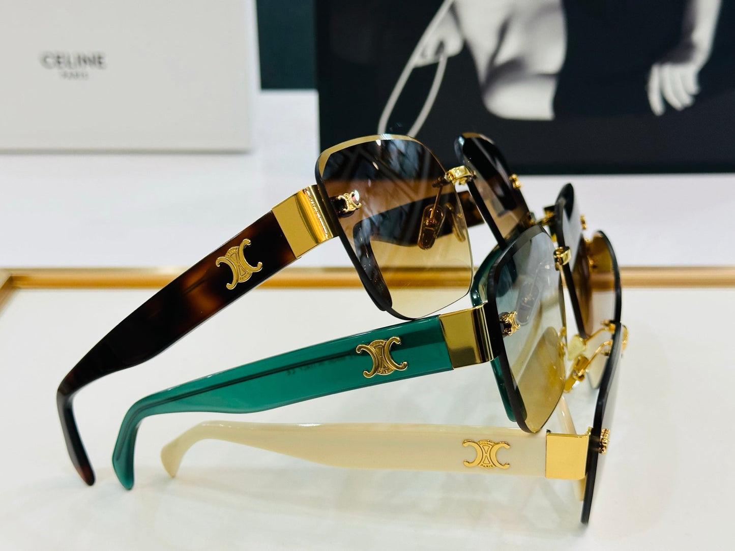 Celine TRIOMPHE SUNGLASSES CL8031 IN ACETATE