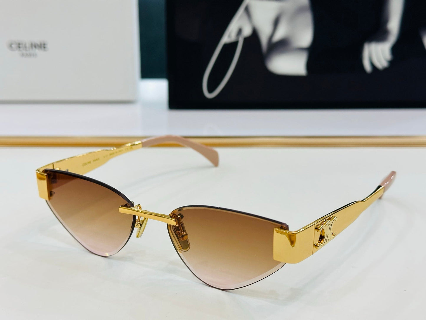 Celine CAT EYE SUNGLASSES CL42122U IN METAL