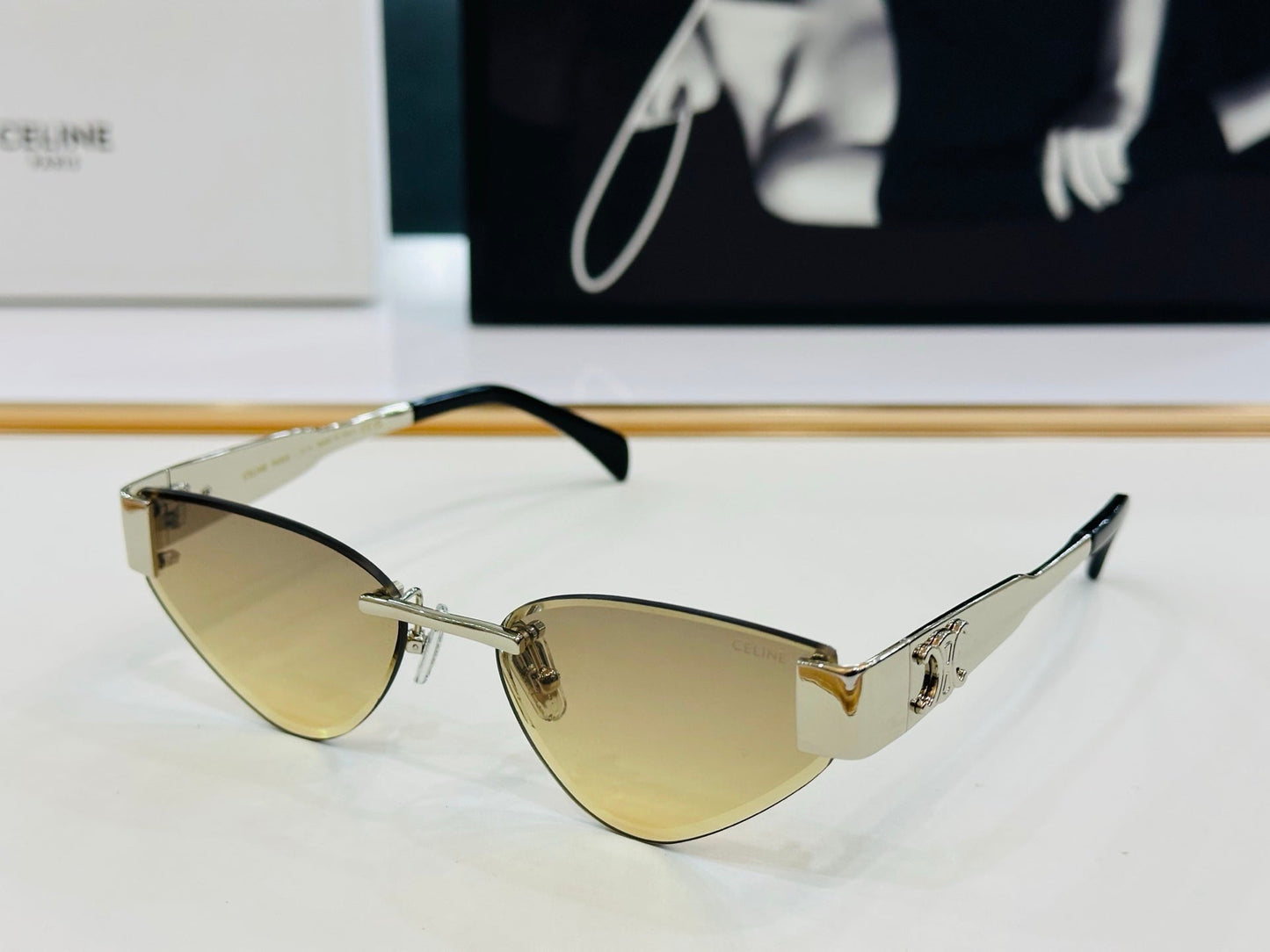 Celine CAT EYE SUNGLASSES CL42122U IN METAL