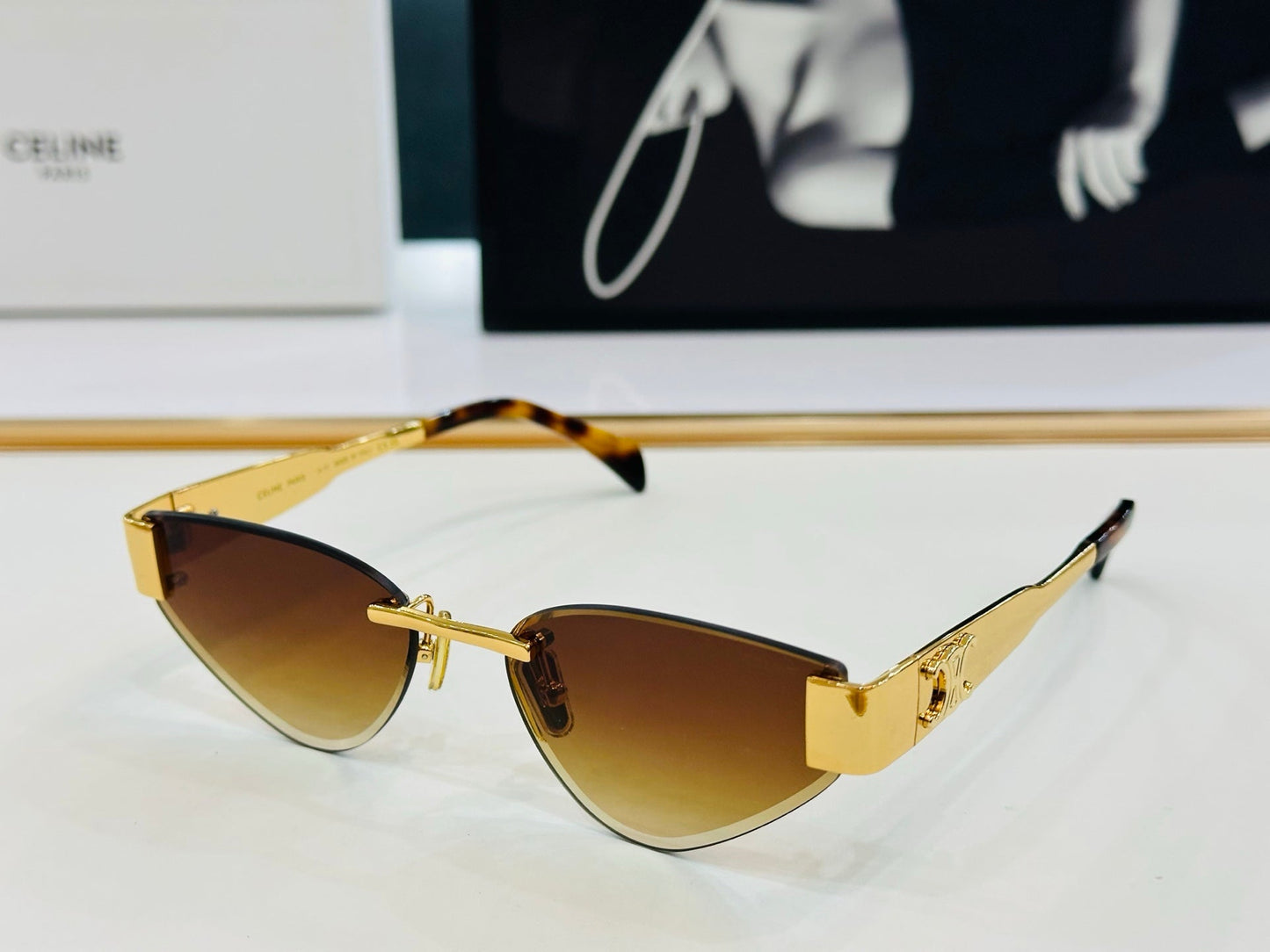 Celine CAT EYE SUNGLASSES CL42122U IN METAL