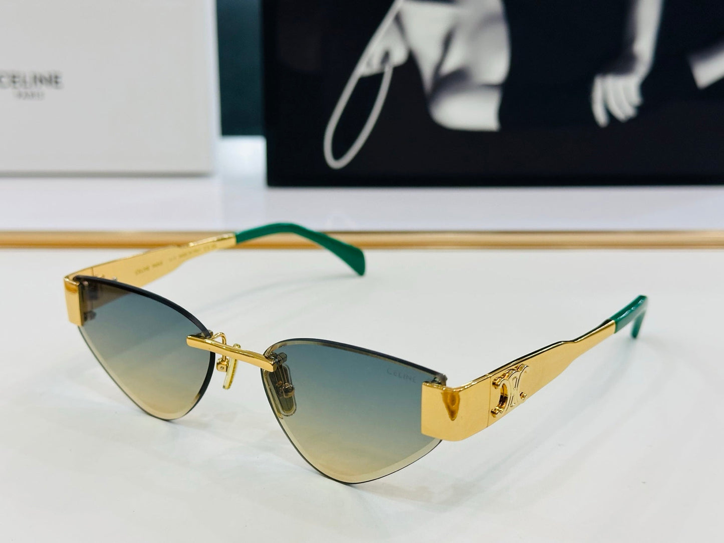 Celine CAT EYE SUNGLASSES CL42122U IN METAL