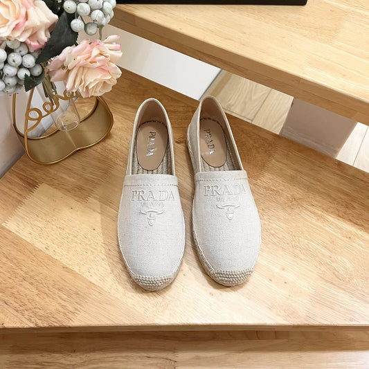 PRADA espadrilles beige canvas