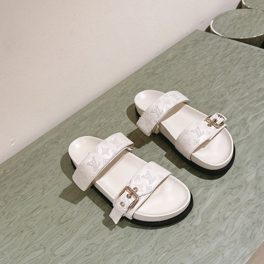 Louis Vuitton sandal mule bomdia cream calfskin