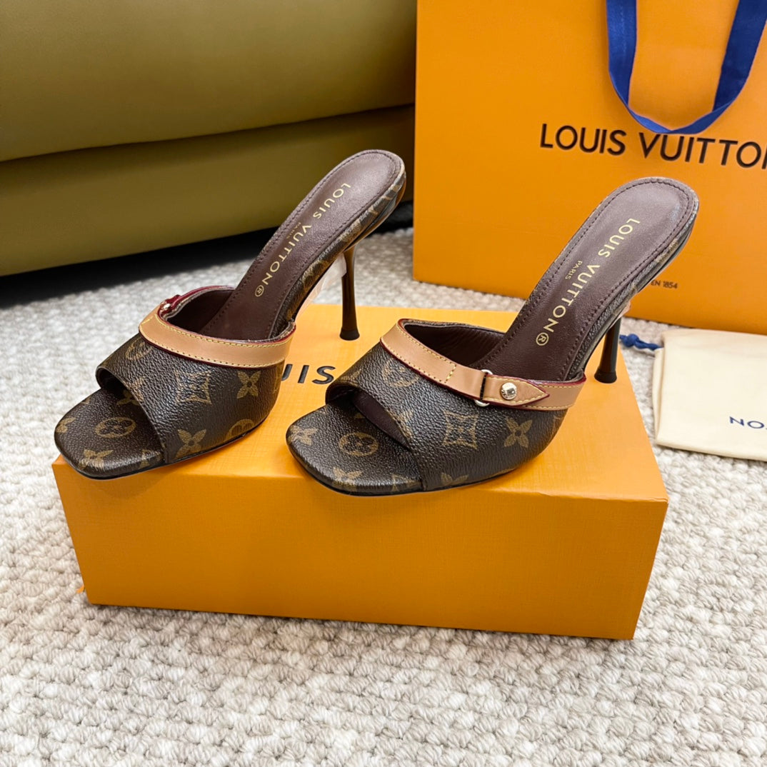 Louis Vuitton neo revival 90 brown beige monogram calfskin