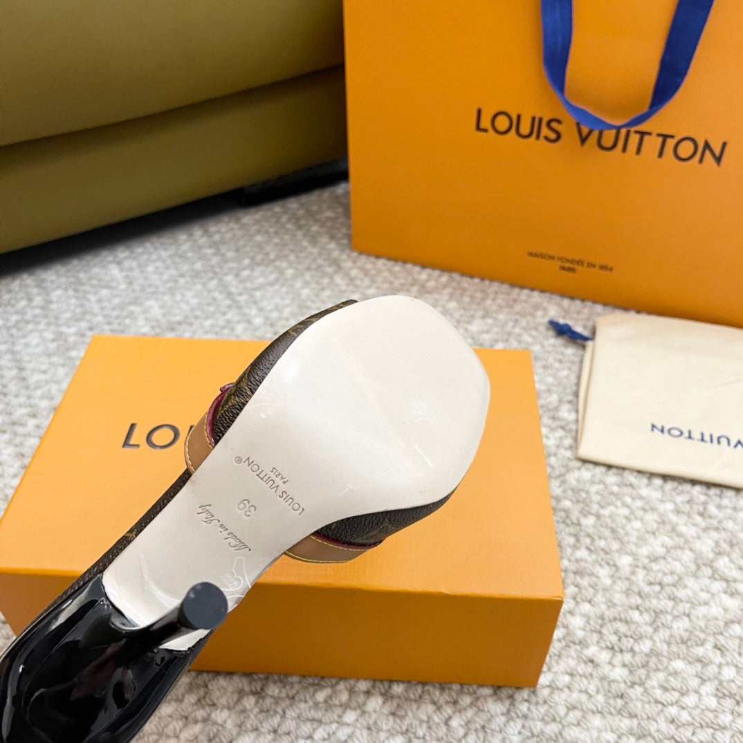Louis Vuitton neo revival 90 brown beige monogram calfskin