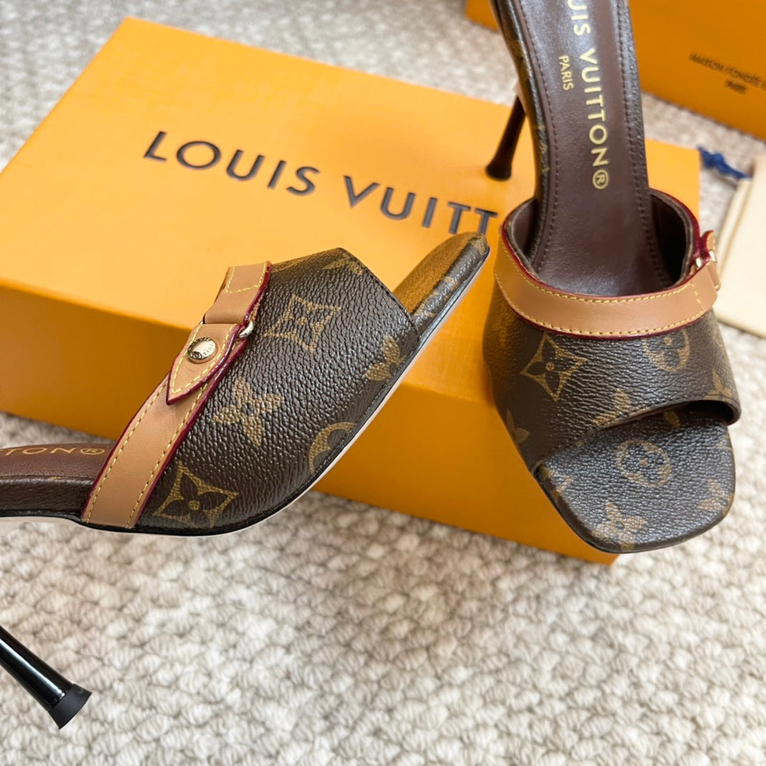 Louis Vuitton neo revival 90 brown beige monogram calfskin