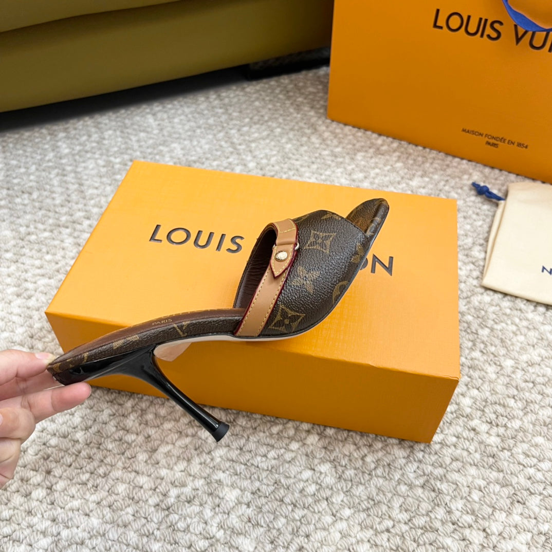 Louis Vuitton neo revival 90 brown beige monogram calfskin