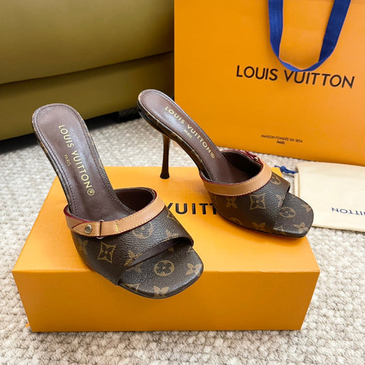 Louis Vuitton neo revival 90 brown beige monogram calfskin