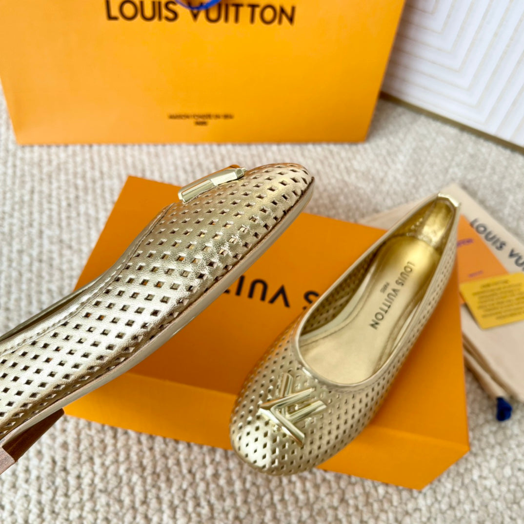 Louis Vuitton Shake Flat Ballerina Yellow Cowhide