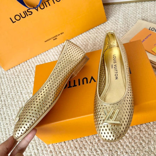 Louis Vuitton Shake Flat Ballerina Yellow Cowhide