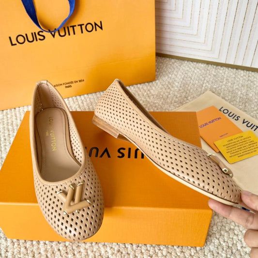 Louis Vuitton Shake Flat Ballerina Beige Cowhide