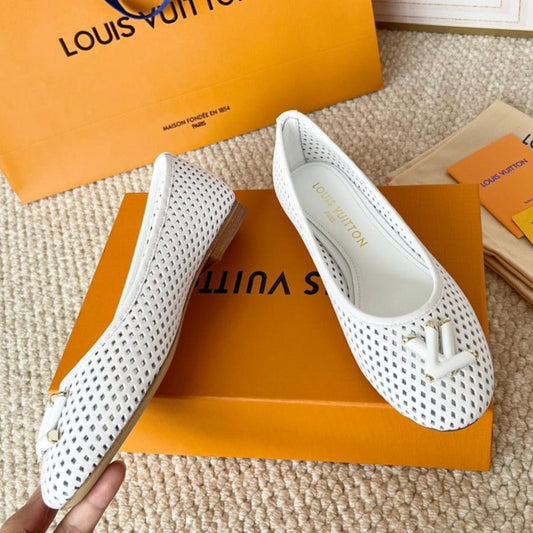 Louis Vuitton Shake Flat Ballerina White Cowhide