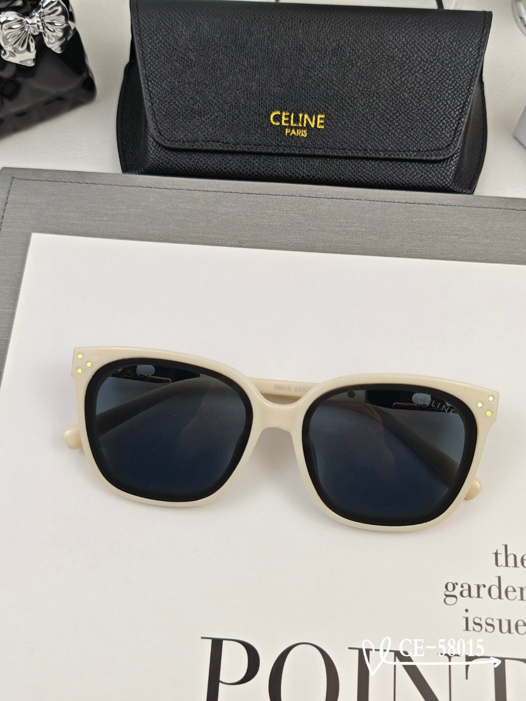 Celine TRIOMPHE SQUARE SUNGLASS 58015 IN ACETATE