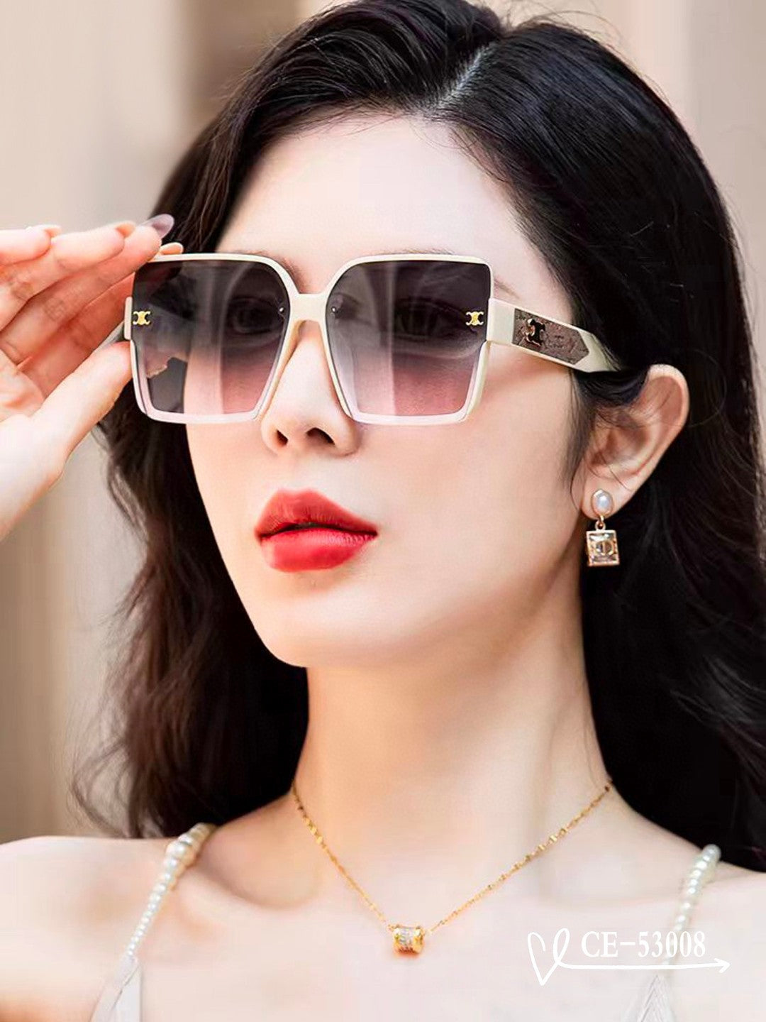 Celine TRIOMPHE SQUARE SUNGLASSES 53008 IN ACETATE