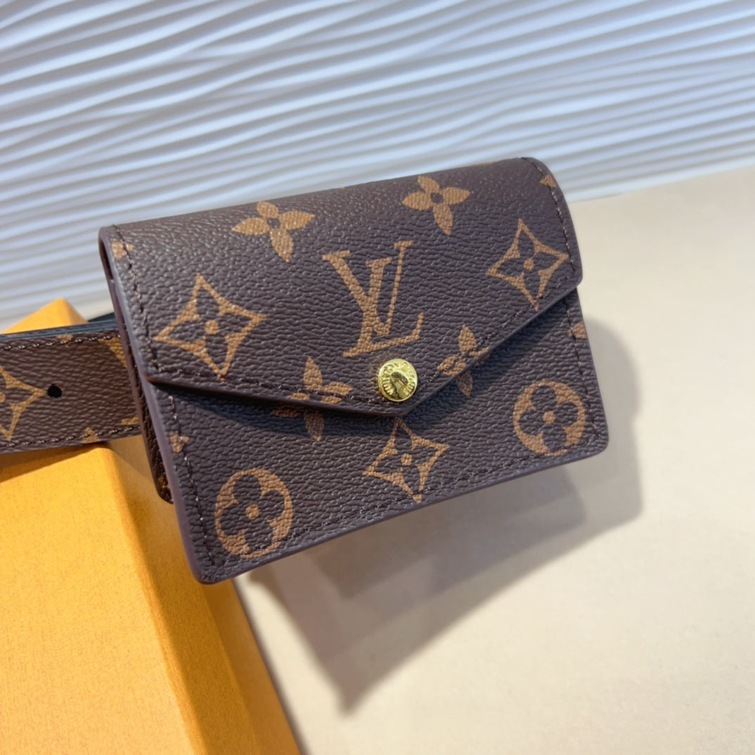 Louis Vuitton Daily Multi Pocket 30mm Belt Bag Brown Leather
