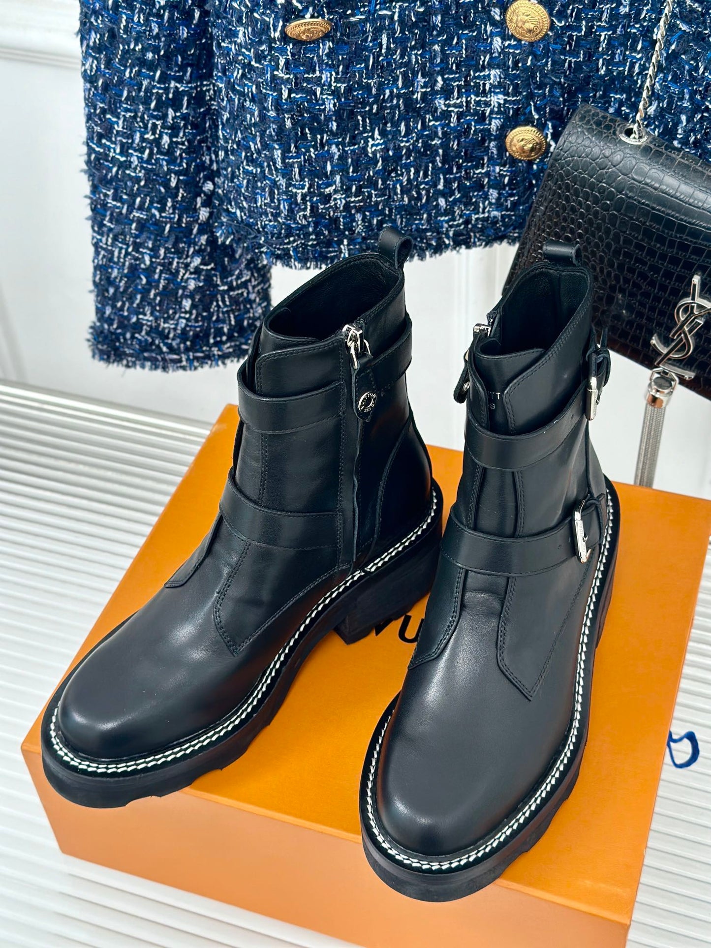 Louis Vuitton Beaubourg Ankle Boot 30mm Black Calfskin