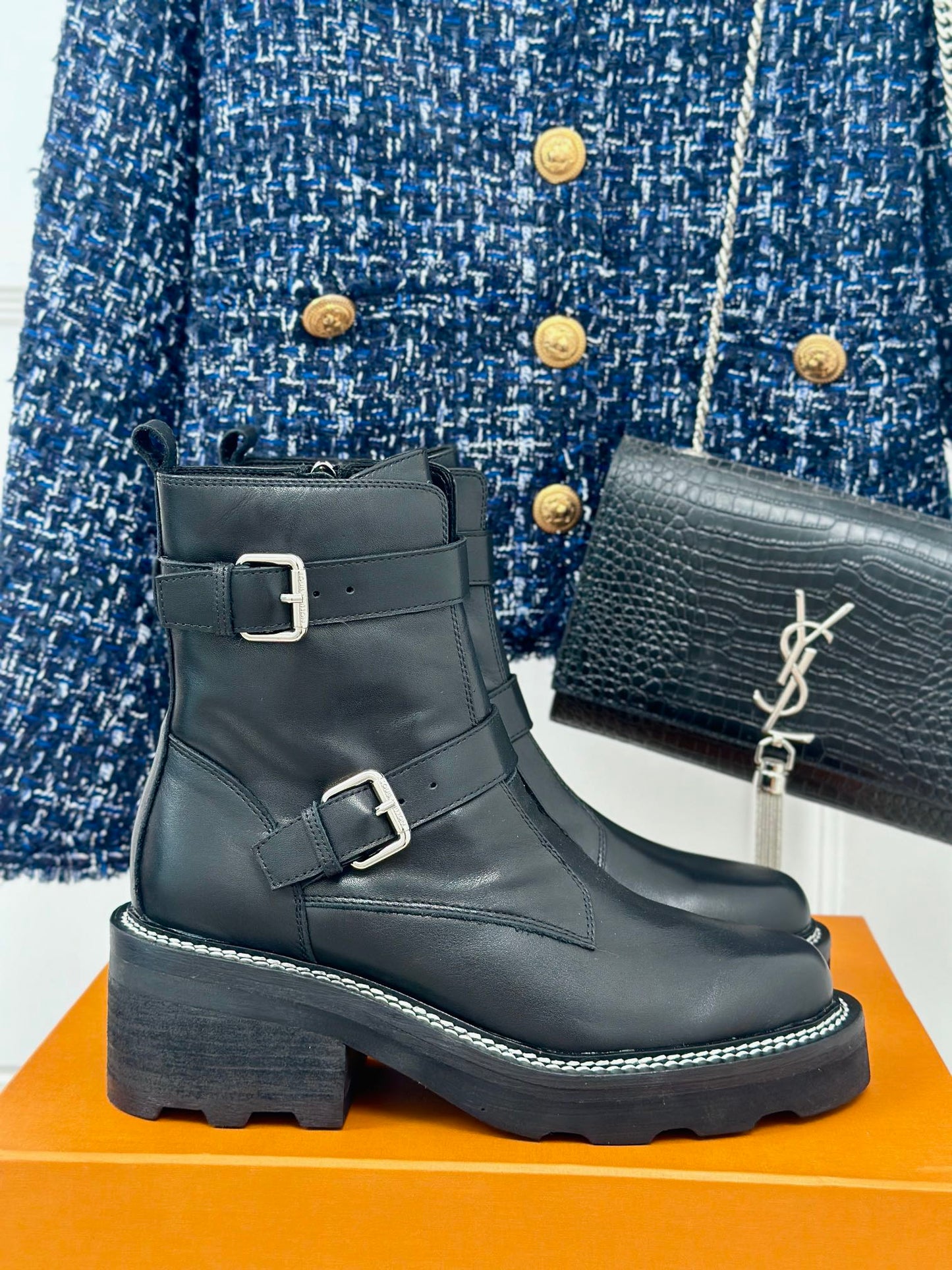 Louis Vuitton Beaubourg Ankle Boot 30mm Black Calfskin