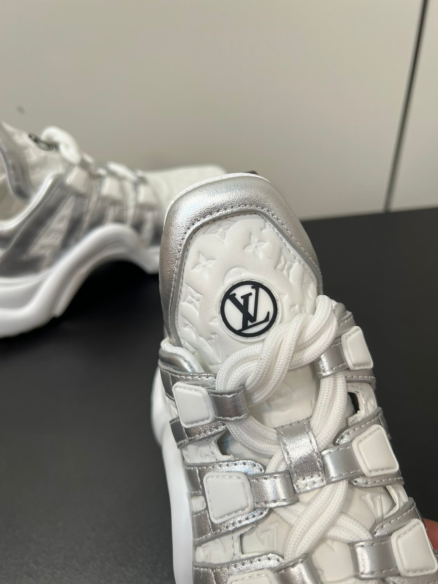 Louis Vuitton Archlight Sneaker 50mm White Mix Silver Monogram Cowhide