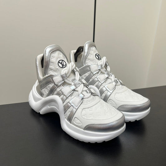 Louis Vuitton Archlight Sneaker 50mm White Mix Silver Monogram Cowhide