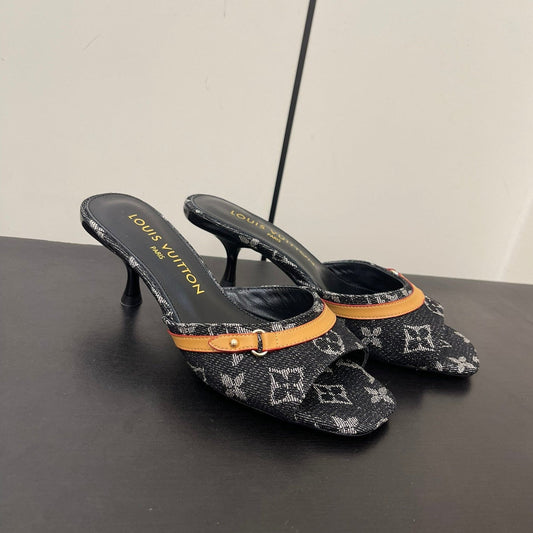 Louis Vuitton neo revival 50 black monogram denim calfskin