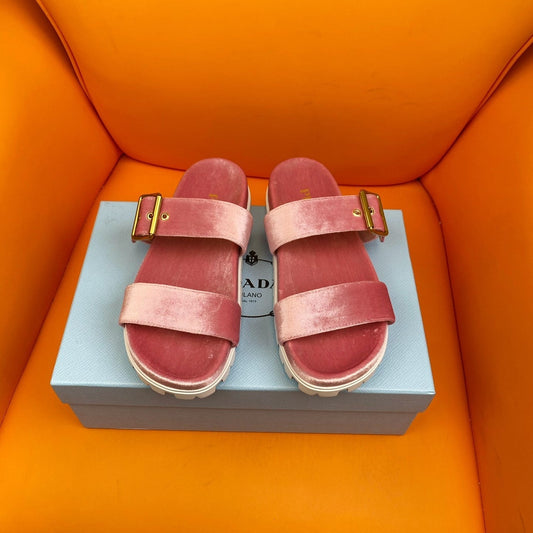 PRADA Slides 10 Velvet Pink