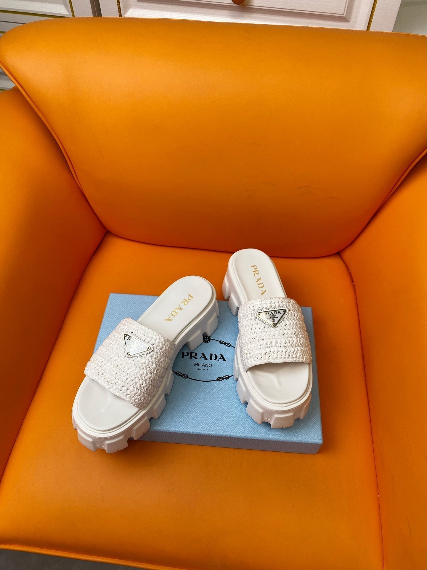 PRADA Wedge Sandal 60 White