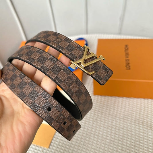 Louis Vuitton ICONIC 25 MM IN BROWN DAMIER CALFSKIN GOLD HARDWARE