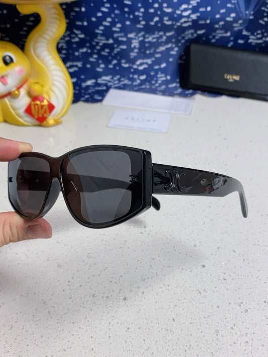 Celine TRIOMPHE SUNGLASS 533221 IN BLACK ACETATE BLACK LOGO