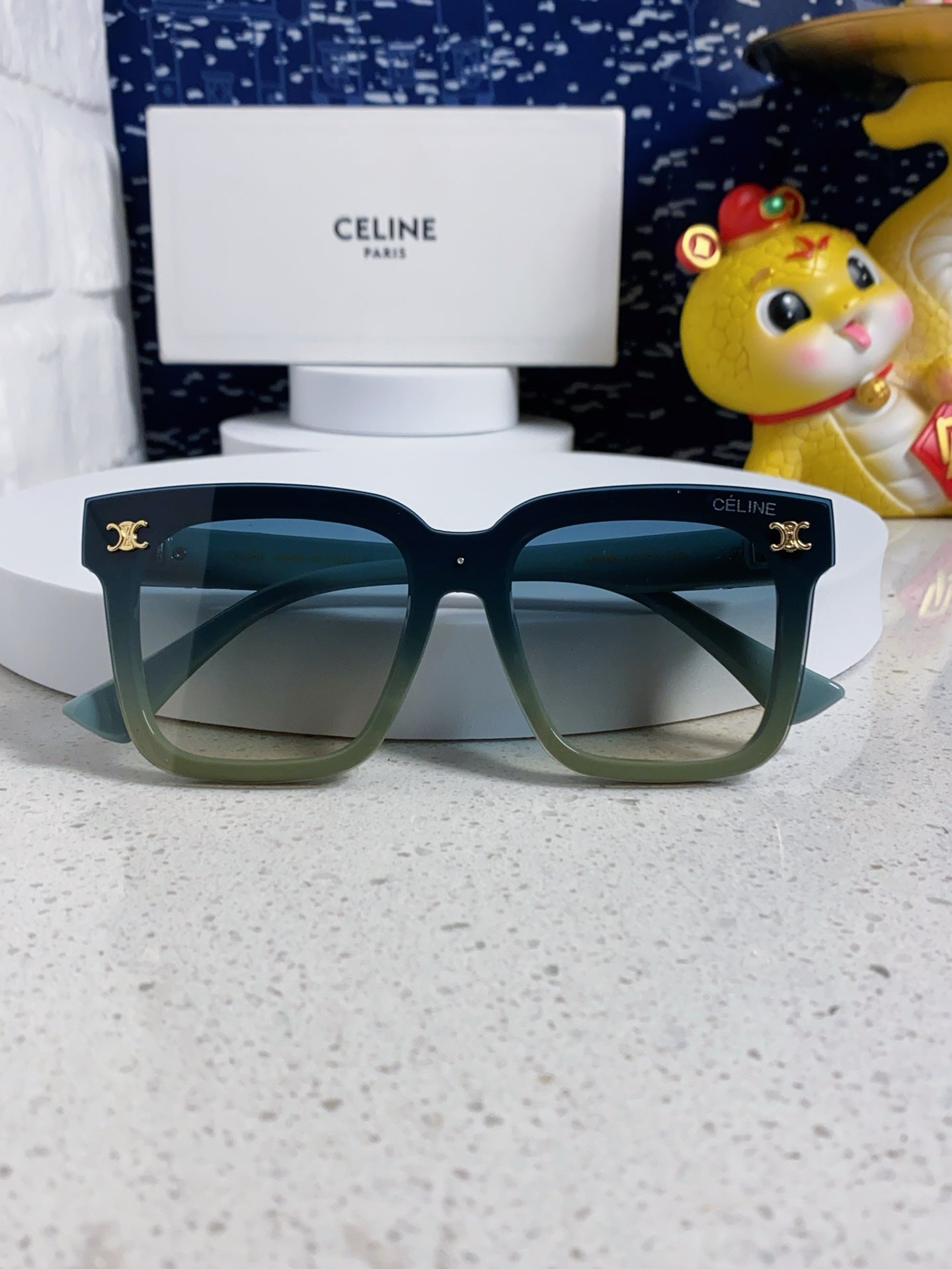 Celine TRIOMPHE SUNGLASSES 548632 IN BABY BLUE ACETATE