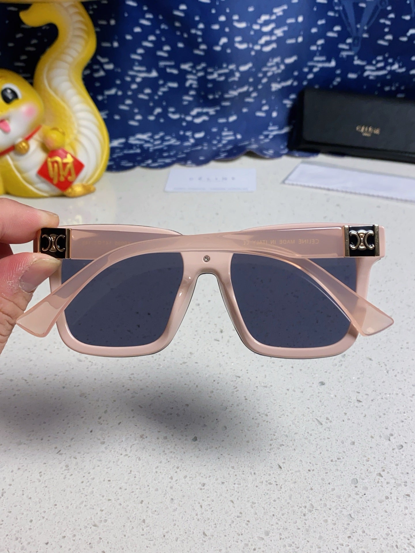 Celine TRIOMPHE SUNGLASSES 548634 IN PINK ACETATE