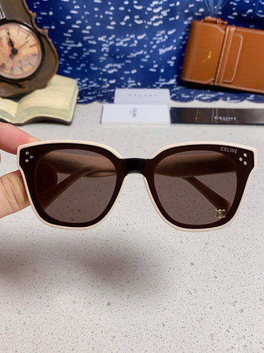 Celine SQUARE SUNGLASS 575841 IN NUDE ACETATE