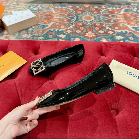 Louis Vuitton Shake Flat Ballerina Black Lambskin