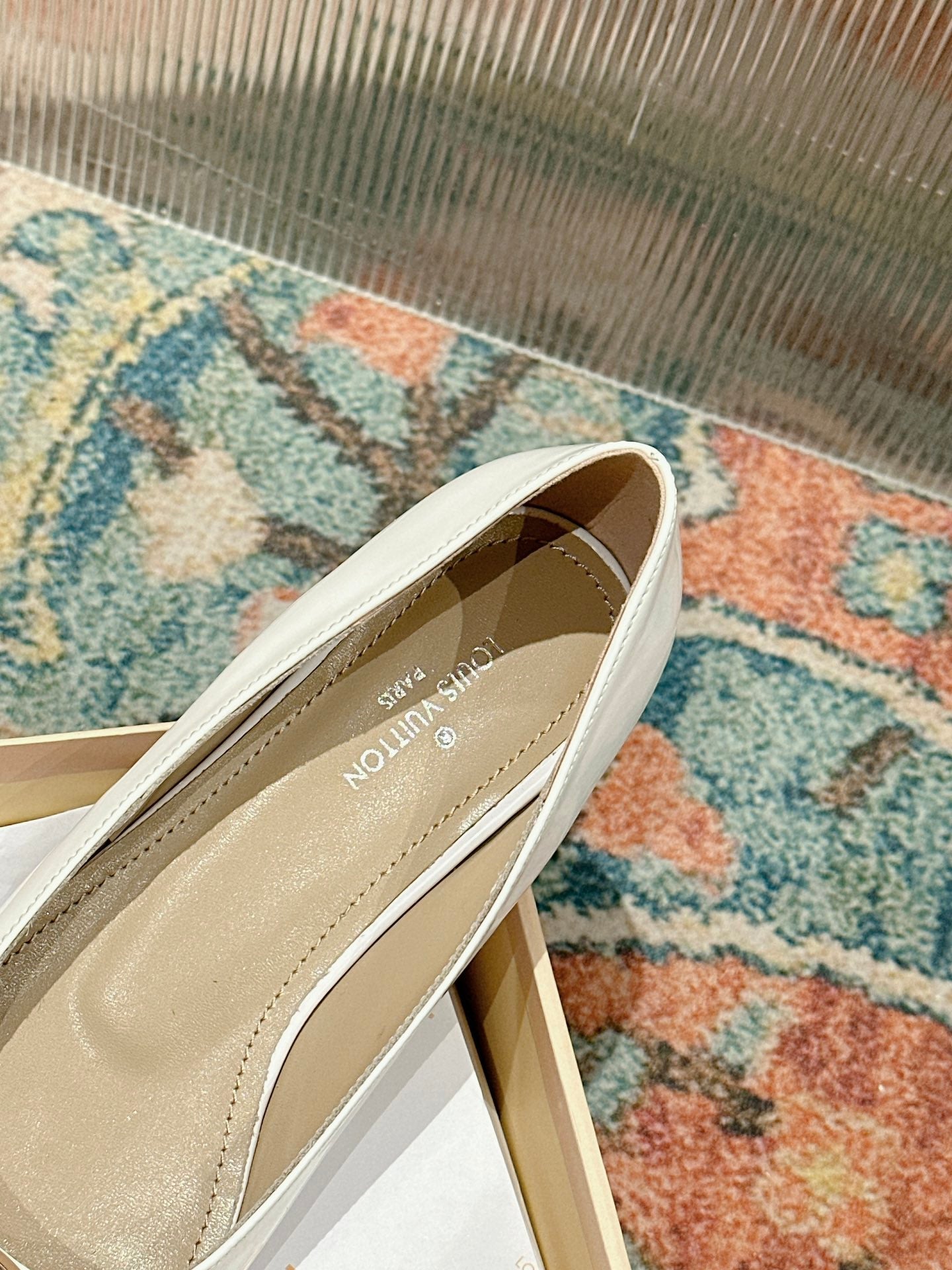 Louis Vuitton Shake Flat Ballerina White Lambskin