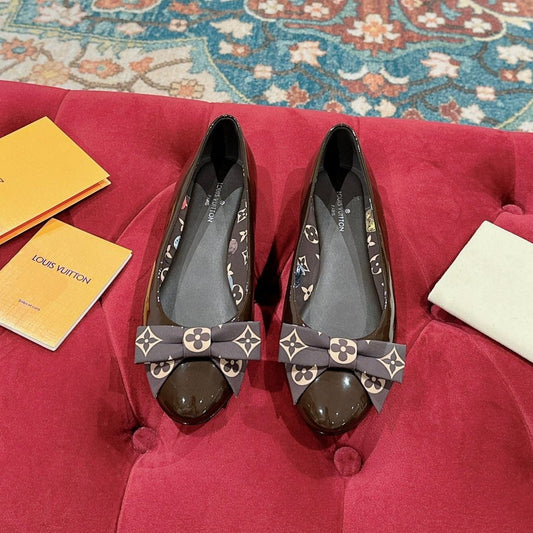 Louis Vuitton Popi Flat Ballerina Brown Cowhide