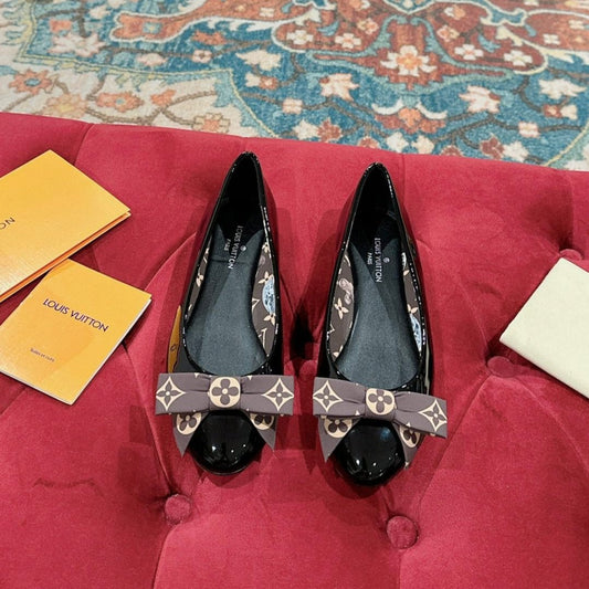 Louis Vuitton Popi Flat Ballerina Black Cowhide