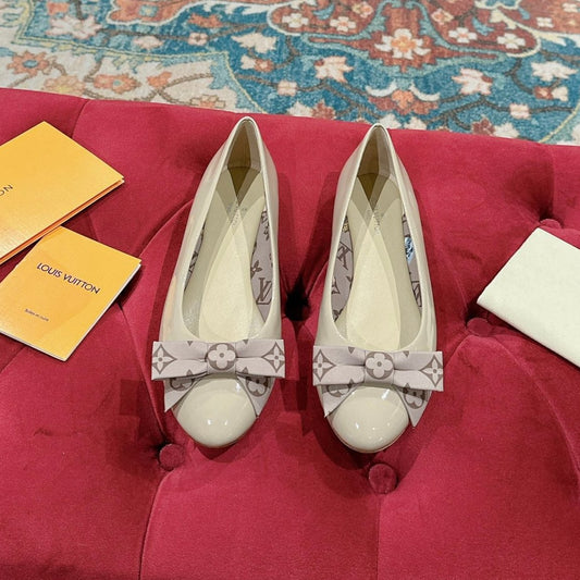 Louis Vuitton Popi Flat Ballerina Beige Cowhide
