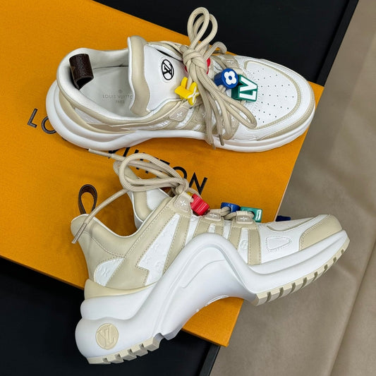 Louis Vuitton Archlight Sneaker White Mix Beige Calfskin