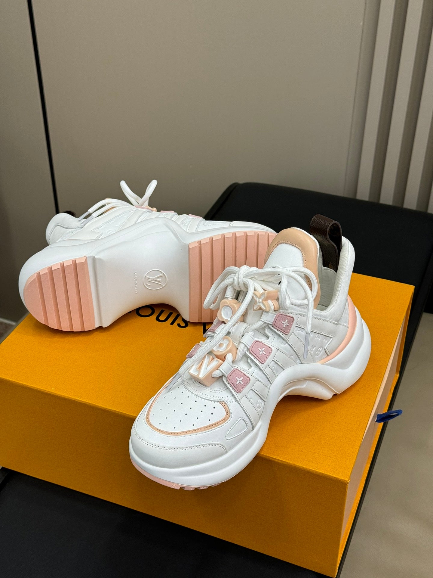 Louis Vuitton Archlight Sneaker White Mix Nude Calfskin