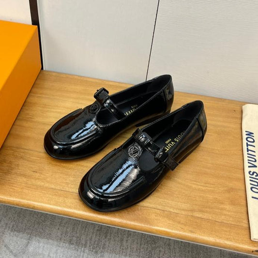 Louis Vuitton Soho Flat Mary Jane Black Calfskin