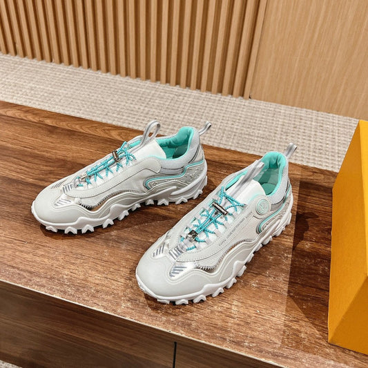 Louis Vuitton Rush Sneaker White Mix Green Cowhide