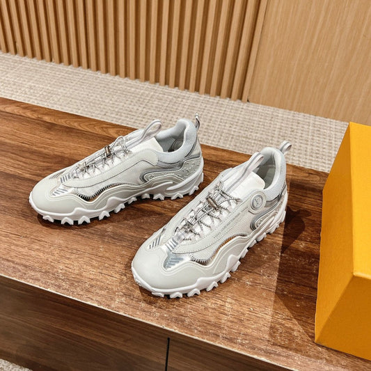 Louis Vuitton Rush Sneaker White Mix Silver Cowhide