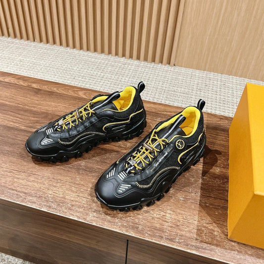 Louis Vuitton Rush Sneaker Black Mix Yellow Cowhide