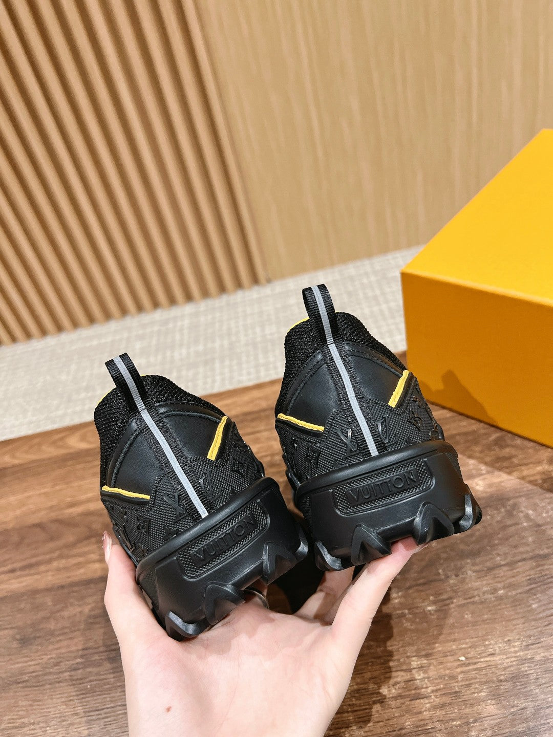 Louis Vuitton Rush Sneaker Black Mix Yellow Cowhide